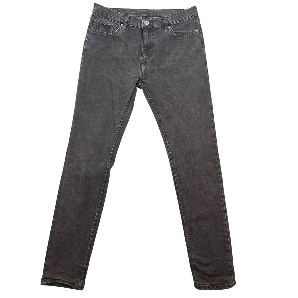 True Religion Black Skinny Jeans Horseshoe Stitching Mens Size 34